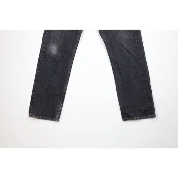 Vtg Y2K Levis 501xx Mens 34x32 Faded Button Fly Original Fit Denim Jeans Black